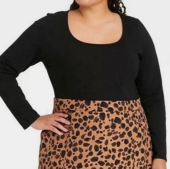 Ava & Viv Tops - NWT Ava Viv black bodysuit shirt 3X